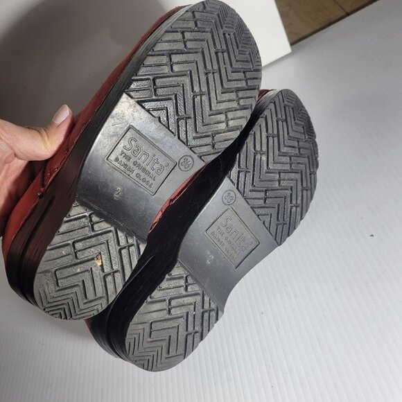 ❤️ 3 for $35 SANITA danish clogs closed back rust dark red colour size 36 Or 5 - Picture 6 of 10